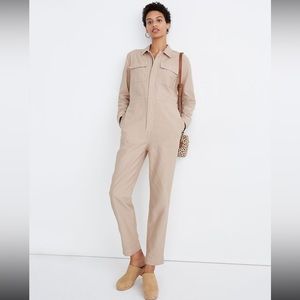 Garment Dyed Zipfront Coverall Jumpsuit